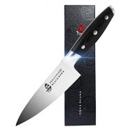 TUO Chef Knife 6 inch Professional Kitchen Cooking Chefs Gyuto Knives Razor Sharp Knife German Steel Ergonomic Pakkawood Handle BLACK HAWK SERIES Including Gift Box