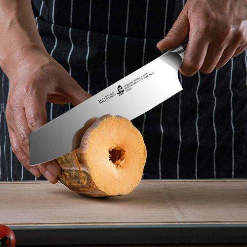  TUO 7 inch Boning Knife & 8 inch Chef Knife & 8.5 inch Kiritsuke Knife, Flexible Fillet Knife and Vegetable Meat Cooking Knife German HC Steel with Pakkawood Handle FALCON SERI