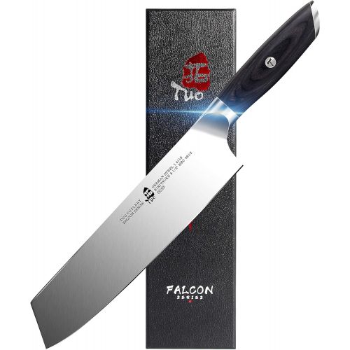  TUO 7 inch Boning Knife & 8 inch Chef Knife & 8.5 inch Kiritsuke Knife, Flexible Fillet Knife and Vegetable Meat Cooking Knife German HC Steel with Pakkawood Handle FALCON SERI