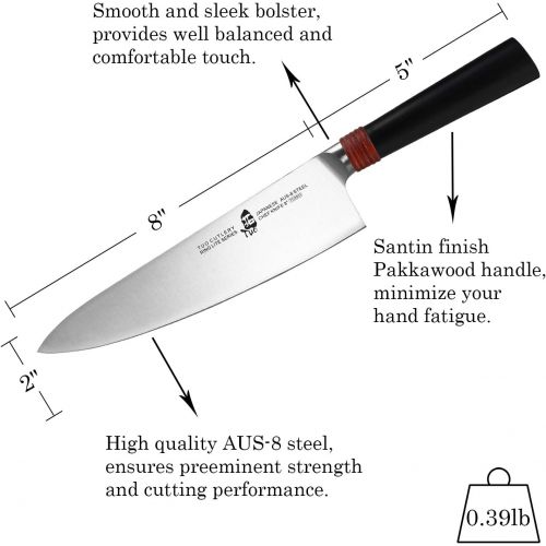  TUO Chef Knife 8 inch Kitchen Knife Cooking Knife Chefs Knife Pro Japanese Gyuto Knife for Vegetable Fruit and Meat, AUS 8 High Carbon Stainless Steel with Ergonomic Handle Gift Bo