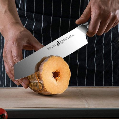  TUO Chef Knife 8 inch and Kiritsuke Knife 8.5 inch, Kitchen Knife Vegetable Cleaver German HC Steel with Pakkawood Handle FALCON SERIES Gift Box Included