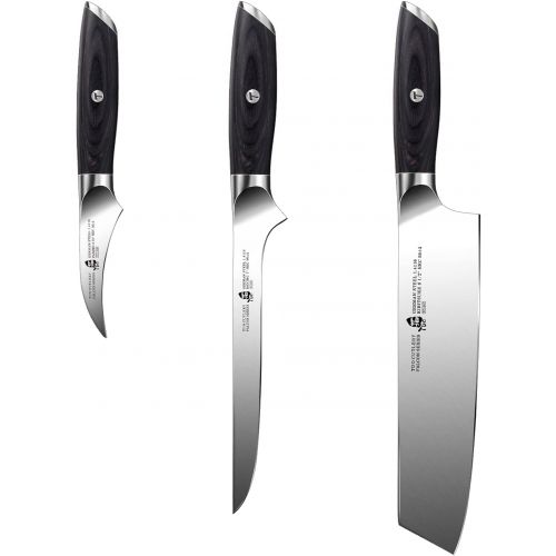  TUO 2.75 inch Peeling Knife & 7 inch Boning Knife & 8.5 inch Kiritsuke Knife, Vegetable Meat Kitchen Cooking Knife German HC Steel with Pakkawood Handle FALCON SERIES Gift Box