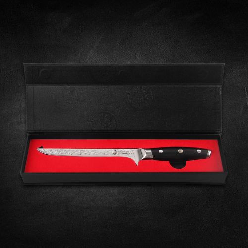  TUO Boning Knife 7 inch Fillet Knife Professional Small Kitchen Knife Full Tang G10 Handle Black Hawk S Series with Gift Box