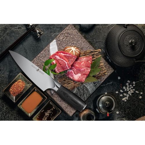  TUO 6 inch Chef Knife, Kitchen Knife Gyuto Chef Knife, German High Carbon Stainless Steel, Comfortable Pakkawood Handle, Full Tang with Gift Box, Goshawk Series