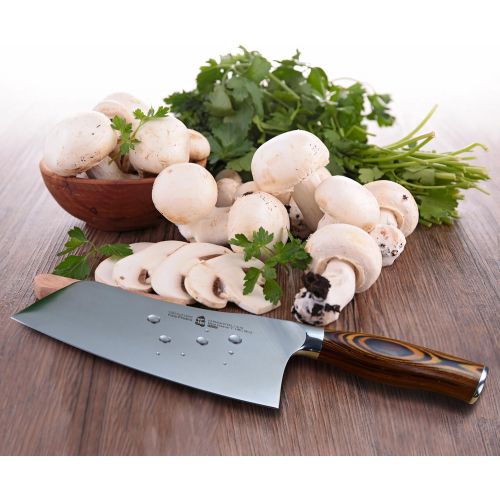  TUO Vegetable Cleaver Chinese Chef’s Knife Stainless Steel Kitchen Cutlery Pakkawood Handle Gift Box Included 7 inch Fiery Phoenix Series