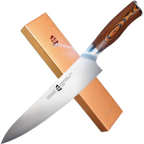  TUO Chef Knife Kitchen Knives, 8 inch Chef’s Knife Ultra Sharp, High Carbon Super Steel Cutlery, Full Tang Handle, Fiery Phoenix Series