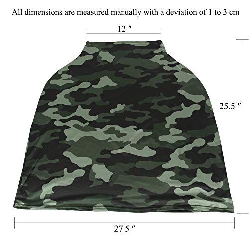  [아마존베스트]TUOKING Multi Colorful Patterned Nursing Cover Multi-Use Baby Car Seat Cover (Camouflage)