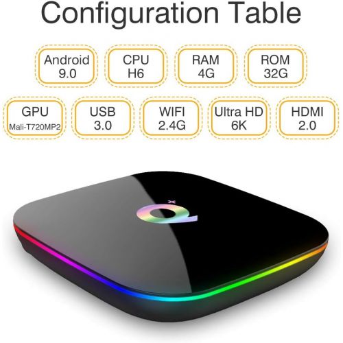  [아마존베스트]-Service-Informationen Android TV Box 9.0, 2019 Latest Android Box 4GB RAM 32GB ROM H6 Quad Core Cortex-A53 Smart TV Box, Support 6K 3D Resolution 2.4GHz WiFi Ethernet USB 3.0 Media Player