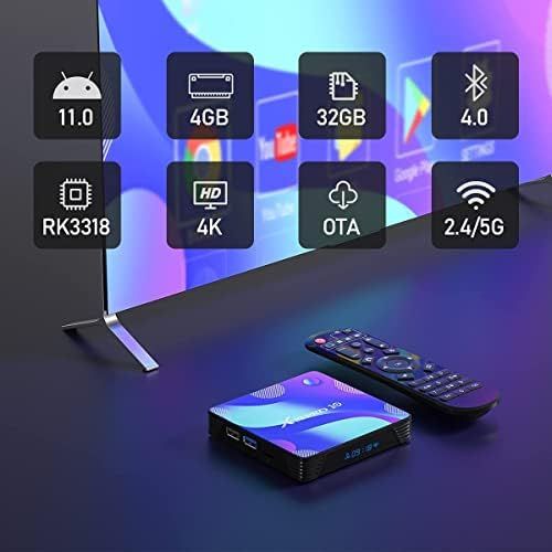  [아마존베스트]-Service-Informationen Android 10.0 TV Box, TUREWELL 4GB RAM 32GB ROM RK3318 Quad-Core 64bit Cortex-A53 Support 2.4/5.0GHz Dual Band WiFi BT4.0 3D 4K 1080P H.265 10/100M Ethernet HDMI2.0 Smart TV Box