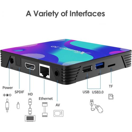  [아마존베스트]-Service-Informationen Android 10.0 TV Box, TUREWELL 4GB RAM 32GB ROM RK3318 Quad-Core 64bit Cortex-A53 Support 2.4/5.0GHz Dual Band WiFi BT4.0 3D 4K 1080P H.265 10/100M Ethernet HDMI2.0 Smart TV Box