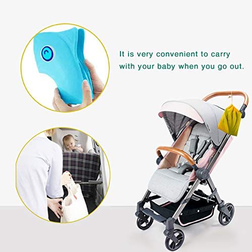  [아마존베스트]TURN RAISE Kids Travel Potty Seat,Foldable Potty Training Toilet Seat Covers with Carry Bag for Toddlers,Babies,Girls, Portable Non Slip Silicone Pads Safety Design (Blue)