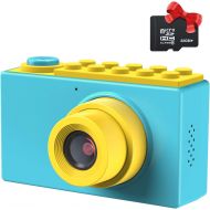 TURN RAISE Kids Digital Camera Mini 1.5 Inch Screen Childrens Camera with Memory Card (Pink)