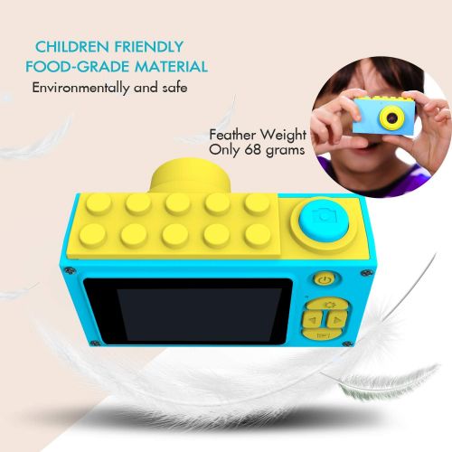  TURN RAISE Kids Digital Camera Mini 1.5 Inch Screen Childrens Camera with Memory Card (Pink)