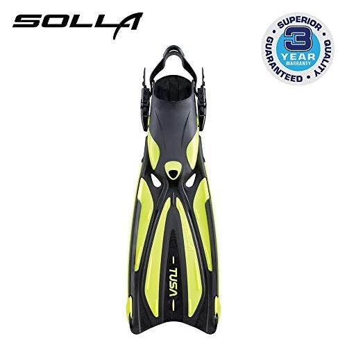  Tusa SF-22 Solla Open Heel Scuba Diving Fins - Yellow - Small