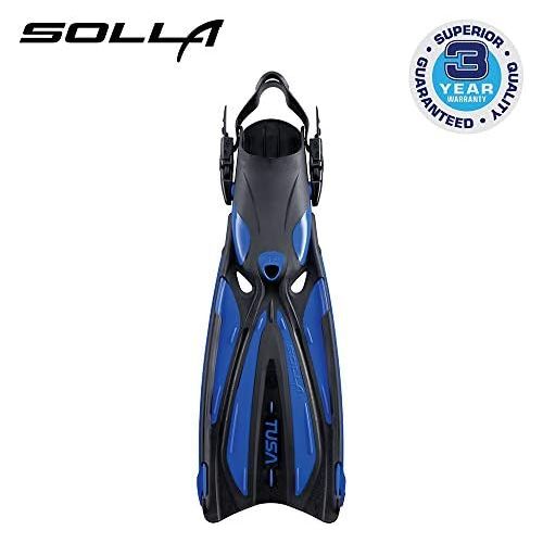  Tusa SF-22 Solla Open Heel Scuba Diving Fins - Cobalt Blue - Medium