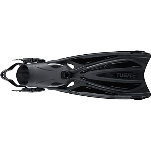  Tusa SF-22 Solla Open Heel Scuba Diving Fins - Black - Small