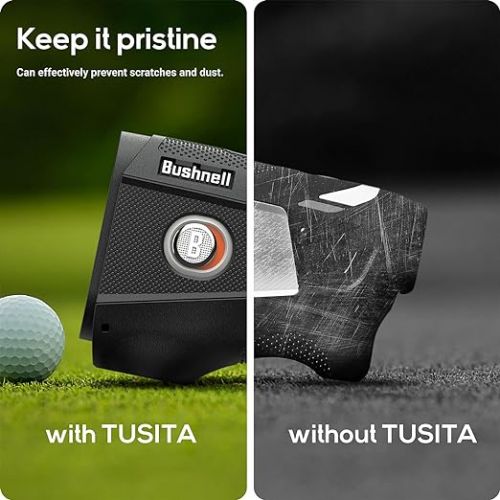  TUSITA Silicone Case Compatible with Bushnell Tour V6 Golf Rangefinders - Black