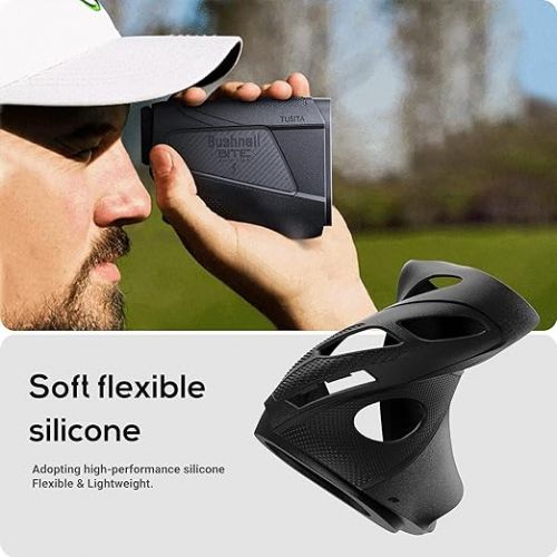  TUSITA Silicone Case Compatible with Bushnell Tour V6 Golf Rangefinders - Black