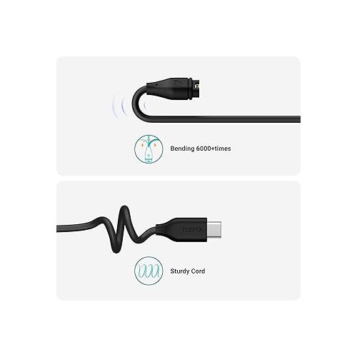  TUSITA USB-C Plug Charging/Data Cable Compatible with Garmin Watch - 1M, 2-Pack