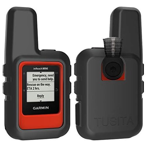  [아마존베스트]TUSITA Case for Garmin inReach Mini - Silicone Protective Cover - Handheld Satellite Communicator Accessories (Black)
