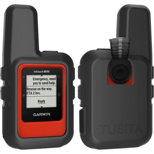  [아마존베스트]TUSITA Case for Garmin inReach Mini - Silicone Protective Cover - Handheld Satellite Communicator Accessories (Black)