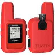 [아마존베스트]TUSITA Case for Garmin inReach Mini - Silicone Protective Cover - Handheld Satellite Communicator Accessories (Red)