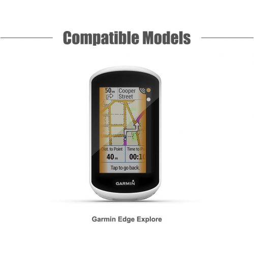  [아마존베스트]TUSITA Case for Garmin Edge Explore GPS - Silicone Protective Cover Skin - Touchscreen Touring Bike Computer Accessories