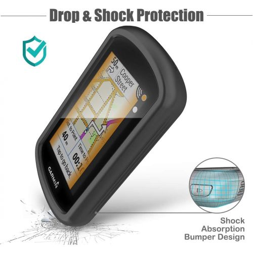  [아마존베스트]TUSITA Case for Garmin Edge Explore GPS - Silicone Protective Cover Skin - Touchscreen Touring Bike Computer Accessories