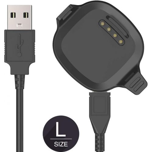  [아마존베스트][Large Size 2.5CM Screen] TUSITA Charger for Garmin Forerunner 10 15 - USB Charging Cable 100cm - Smartwatch Accessories