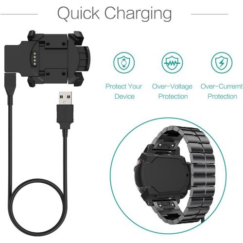  [아마존베스트]TUSITA Charger for Garmin Fenix 3, Fenix 3 Sapphire, Fenix 3 HR, Quatix 3, Tactix Bravo Smartwatch - USB Charging Cable Clip 100cm - Fitness Tracker Accessories
