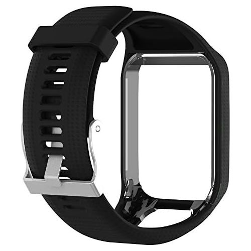  [아마존베스트]TUSITA Band for Tomtom Runner 2 3,Spark 3,Golfer 2,Adventurer - Silicone Replacement Strap Bracelet Wristband with Screen Protector - GPS Smart Watch Accessories