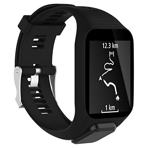  [아마존베스트]TUSITA Band for Tomtom Runner 2 3,Spark 3,Golfer 2,Adventurer - Silicone Replacement Strap Bracelet Wristband with Screen Protector - GPS Smart Watch Accessories