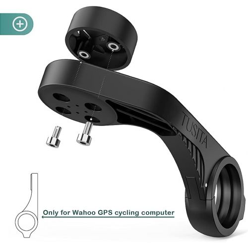  TUSITA Out Front Mount Compatible with Wahoo Elemnt, Elemnt Bolt, Elemnt Bolt V2, Elemnt Roam, Elemnt Mini Bike GPS - Cycling Handlebar 25.4mm 31.8mm Stem Extension Bracket - Mount