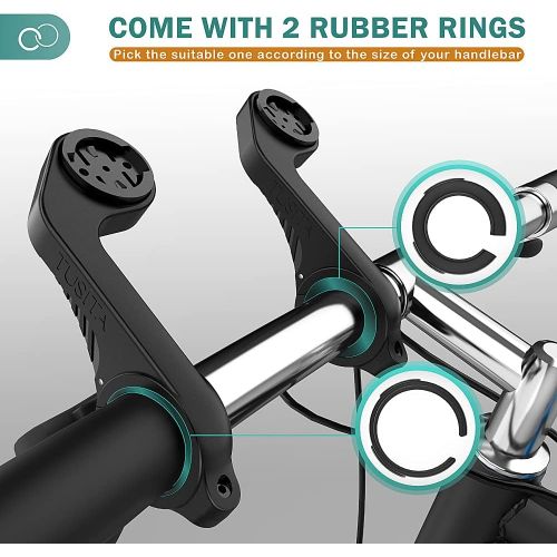  TUSITA Out Front Mount Compatible with Wahoo Elemnt, Elemnt Bolt, Elemnt Bolt V2, Elemnt Roam, Elemnt Mini Bike GPS - Cycling Handlebar 25.4mm 31.8mm Stem Extension Bracket - Mount