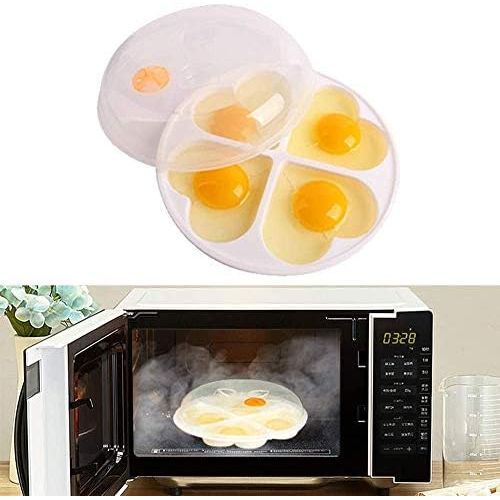  [아마존베스트]TUSNAKE Microwave Egg Boiler, Egg Boiler Mould Eggs Steamer Kettle Kitchen Cooking Tool For Up To 4 Eggs