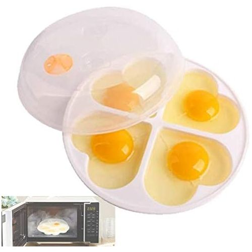  [아마존베스트]TUSNAKE Microwave Egg Boiler, Egg Boiler Mould Eggs Steamer Kettle Kitchen Cooking Tool For Up To 4 Eggs