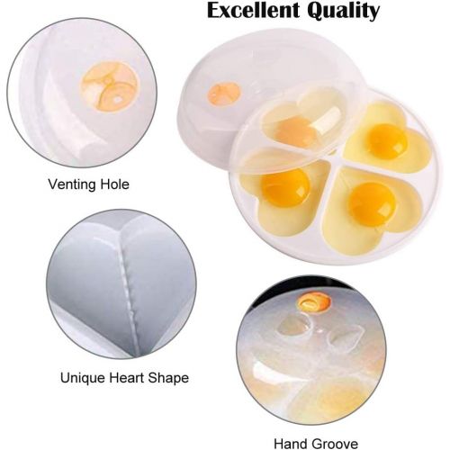  [아마존베스트]TUSNAKE Microwave Egg Boiler, Egg Boiler Mould Eggs Steamer Kettle Kitchen Cooking Tool For Up To 4 Eggs