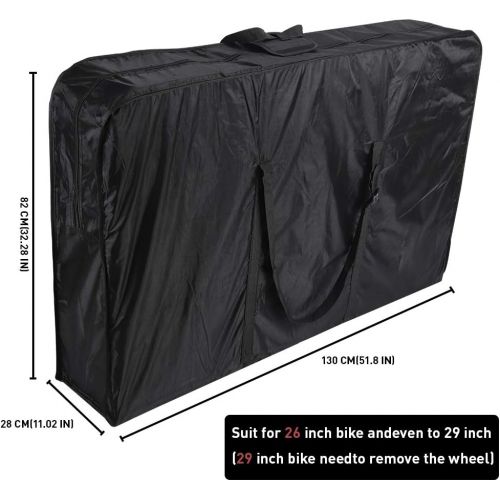  [아마존베스트]TUYU 26 inch Bike Travel Bag Heavy Duty 1680D Oxford Cloth Folding Bicycle Carry Bag Pouch Transport Cover Carrying Case for Transport,Air Travel,Shipping BD0003