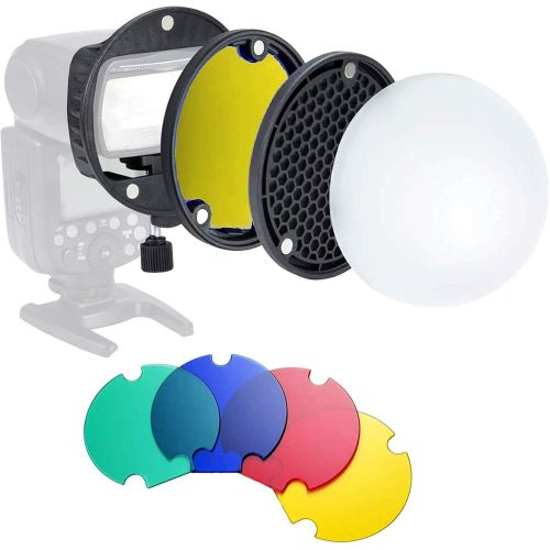  TUYUNG TRIOPO MagDome Color Filter Reflector Honeycomb Diffuser Ball Photo Accessories Kits for Godox YONGNUO Flash Replace AK-R1 S-R1,Compatibility for Godox YONGNUO TRIOPO etc. Square F