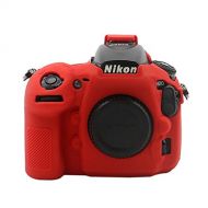 D810 Silicone Cover, TUYUNG Protective Housing Case Camera Silicone Cover Skin for Nikon D810 DSLR Camera, Red