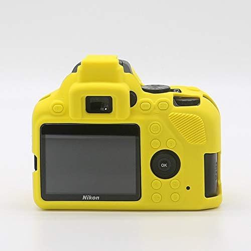 TUYUNG D3500 Silicone Camera Case Soft Silicone Protective Accessory Rubber Detachable Protection Camera Bag for Nikon D3500 Digital SLR Camera (Yellow)