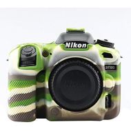 D7500 Silicone Case, TUYUNG Camera Housing Shell Case Protective Cover, Compatible with Nikon D7500 Cameras, Army Green