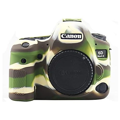  6D Mark II Silicone Case, TUYUNG Camera Housing Case Protective Cover Skin, Compatible with Canon EOS 6D Mark II, Army Green
