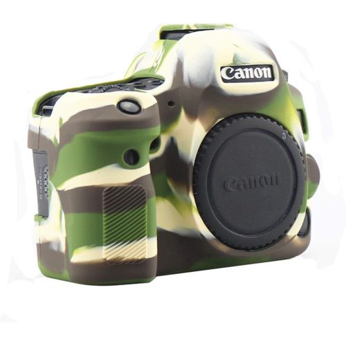  6D Mark II Silicone Case, TUYUNG Camera Housing Case Protective Cover Skin, Compatible with Canon EOS 6D Mark II, Army Green