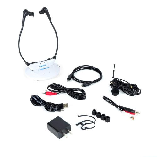  Pyle Bluetooth Wireless Amplifier, Wireless TV Listening Speakers, Amplifier Headset, TV Audio Assist, TV Sound System Wireless, Wireless Bluetooth Headset, TV Bluetooth Headset, 2