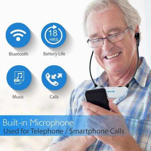  Pyle Bluetooth Wireless Amplifier, Wireless TV Listening Speakers, Amplifier Headset, TV Audio Assist, TV Sound System Wireless, Wireless Bluetooth Headset, TV Bluetooth Headset, 2