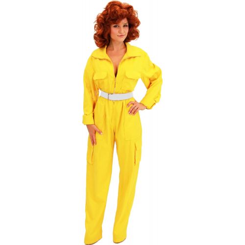  할로윈 용품TV Store Teenage Mutant Ninja Turtles April O Neil Yellow Ladies Costume Jumpsuit