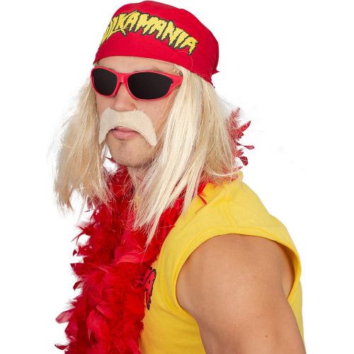  할로윈 용품TV Store Hulk Hogan Hulkamania Adult Complete Costume Set