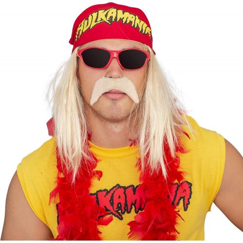  할로윈 용품TV Store Hulk Hogan Hulkamania Adult Complete Costume Set