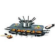 TV Unser Original GOURMETmaxx 05897 Raclette & Fondue Set | Elektro Raclette Grill, Pfannchen & Raclette Zubehoer, Fondue | Fuer 12 Personen An Silvester und Weihnachten | Keramik Antihaftbeschichtung